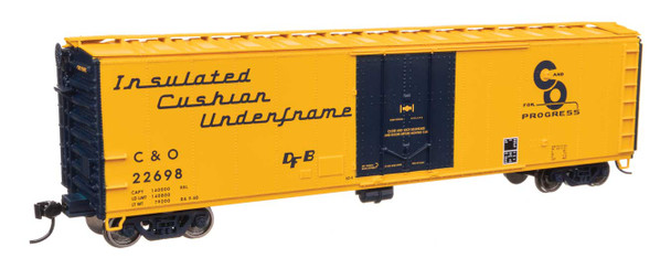 Walthers Mainline 910-2853 - 50' PC&F Insulated Boxcar Chesapeake & Ohio (C&O) 22698 - HO Scale