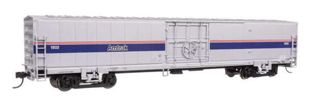 Walthers Mainline 910-31107 - 60' Thrall Material Handling Car MHC-2 Amtrak (AMTK) Phase IV 1553 - HO Scale