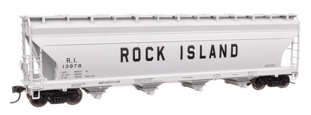 Walthers Mainline 910-49215 - ACF 5250 4-Bay Centerflow Covered Hopper Rock Island (RI) 13980 - HO Scale