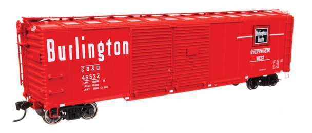 Walthers Proto 920-101673 - 50' AAR Double-Door Boxcar Chicago, Burlington & Quincy (CB&Q) 48522 - HO Scale