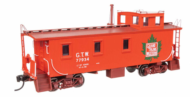 Walthers Proto 920-103261 - 30' GTW Style Wood Caboose with Offset Coupola Grand Trunk Western (GTW) 77934 Early - HO Scale