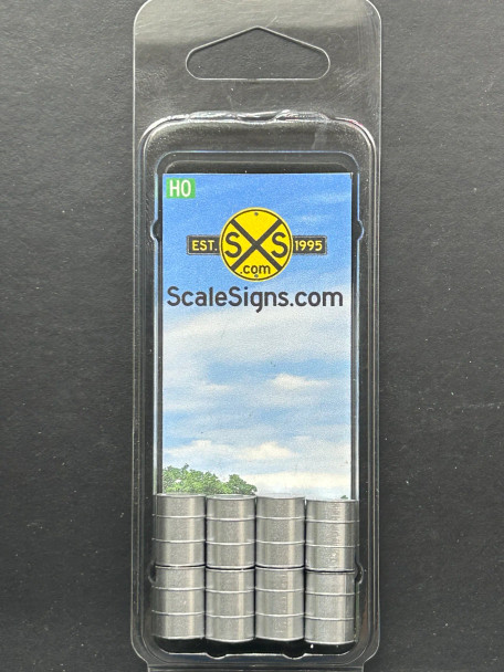 ScaleSigns HO-0010-000 - Drums - Silver  - HO Scale