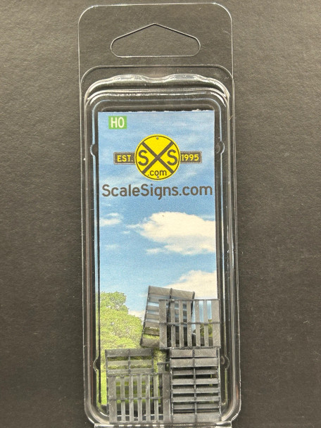 ScaleSigns HO-0011-006 - Pallets - Black  - HO Scale
