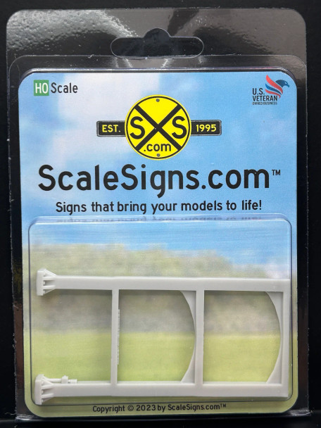 ScaleSigns HO-0012-v010 - Sign Frame Smoky White  - HO Scale