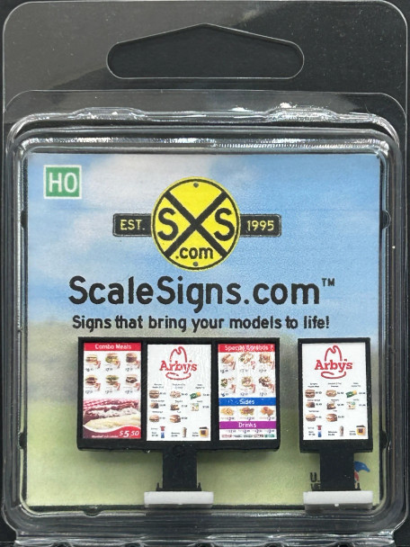 ScaleSigns HO-0017-005 - Drive Thru - Arbys  - HO Scale