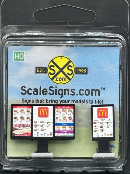 ScaleSigns HO-0017-006 - Drive Thru - McDs  - HO Scale