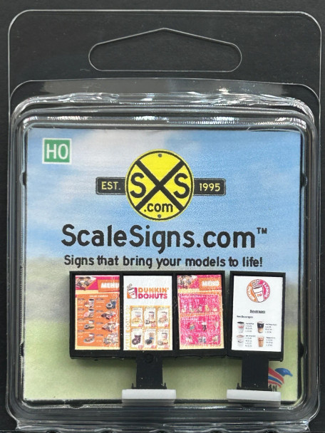ScaleSigns HO-0017-009 - Drive Thru - Dunkin'  - HO Scale