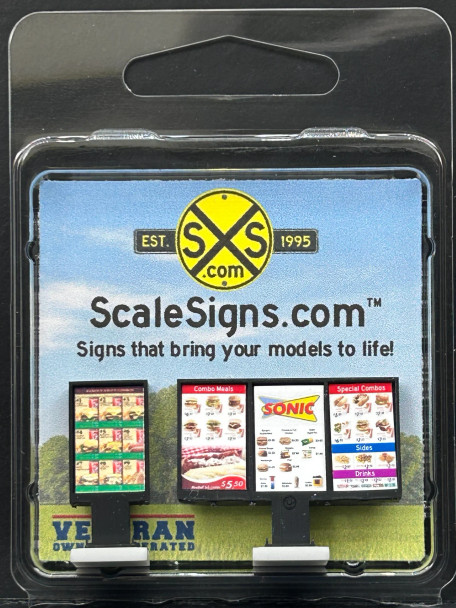 ScaleSigns HO-0017-013 - Drive Thru - Sonic  - HO Scale