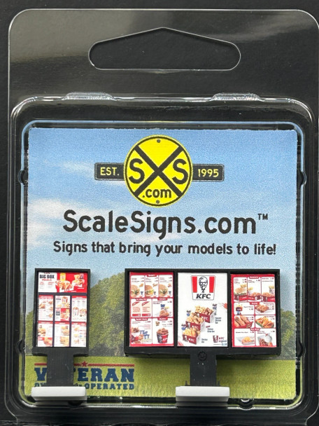 ScaleSigns HO-0017-016-v05 - Drive Thru - KFC 2018-Present  - HO Scale