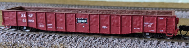 Bluford Shops 52081 - 52'6" 15-Panel Lightly Dented Mill Gondola St Louis - San Francisco "Frisco" (SLSF) 61628 - N Scale