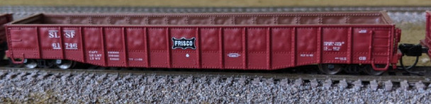 Bluford Shops 52084 - 52'6" 15-Panel Medium Dented Mill Gondola St Louis - San Francisco "Frisco" (SLSF) 61746 - N Scale