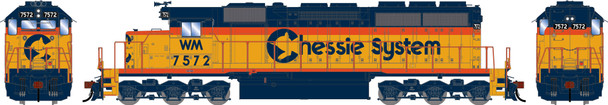 PRE-ORDER: Athearn 2833 - EMD SD40 DC Silent Chessie (WM) 7572 - HO Scale