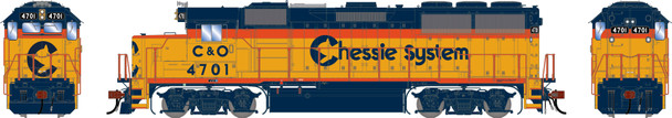PRE-ORDER: Athearn Genesis 2452 - EMD GP50 (DC Silent) Chesapeake & Ohio (C&O) 4701 - HO Scale