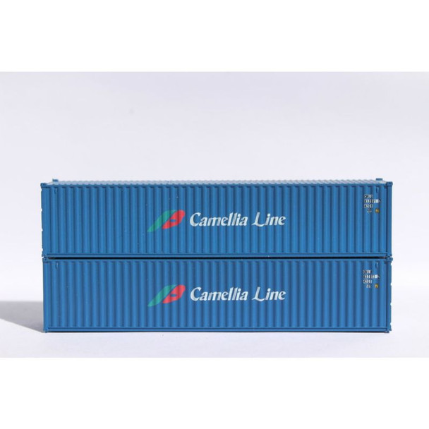 Jacksonville Terminal Company 405316 - 40' Standard Height Corrugate Side Steel Containers Camellia Line  - N Scale