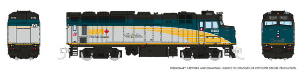 PRE-ORDER: Rapido 582515 - Rebuilt F40PH-2D w/ DCC and Sound VIA Rail Canada (VIA) $10 Bill Version: #6403 - N Scale