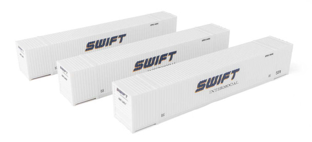Walthers SceneMaster 949-18505 - 53' Singamas Corrugated Side Container 3-Pack Swift - HO Scale