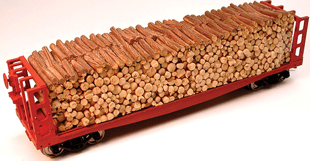 Chooch Enterprises 7262 - Cast Resin Freight Car Load Pulpwood for Atlas Cars  - HO Scale