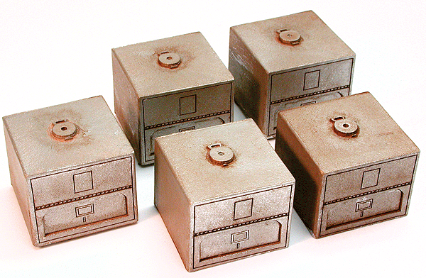 Chooch Enterprises 7287 - Cast Resin Freight Car Load Barium Oxide Bins Large - HO Scale