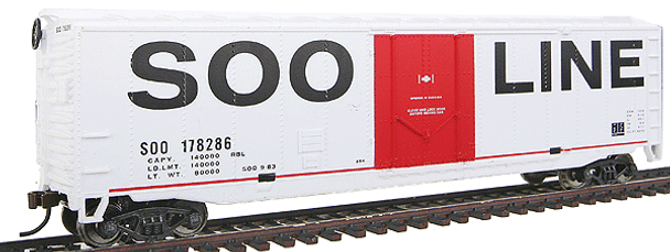 Walthers Trainline 931-1671 - 50' Plug-Door Boxcar Soo Line (SOO) 178286 - HO Scale