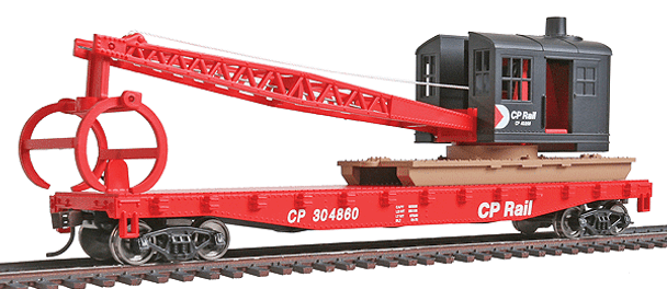 Walthers Trainline 931-1781 - TL Log Crane Canadian Pacific (CP) 304860 - HO Scale