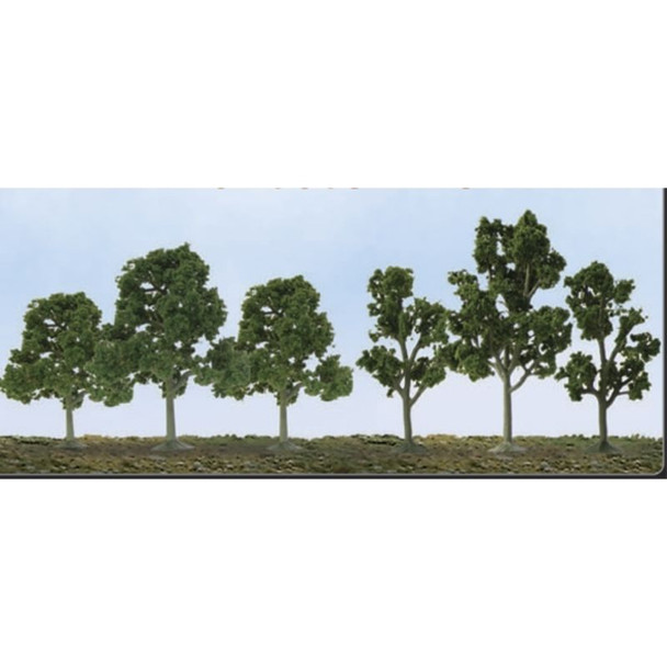 JTT 592119 - Bulk Deciduous Trees 2.5"-4.5", 20 pcs, N to HO    - Multi Scale