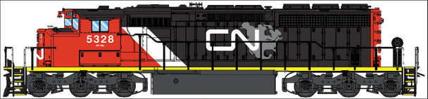 PRE-ORDER: InterMountain 69302-05 - EMD SD40-2W (DC Silent) Canadian National (CN) 5342 Map - N Scale