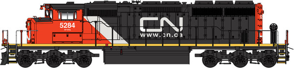 PRE-ORDER: InterMountain 69303(S)-07 - EMD SD40-2W w/ DCC and Sound Canadian National (CN) 5284 Website - N Scale