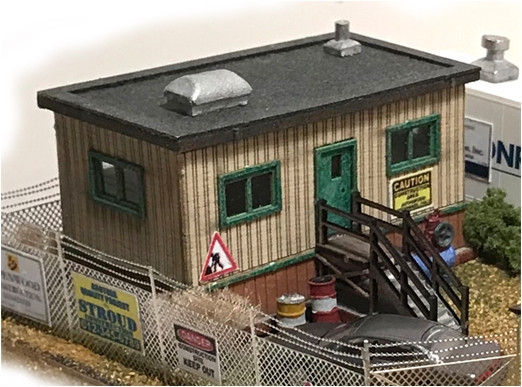 N Scale Architect 10046 - Trackside Series – Job Site Modular Office Add-On Kit  - N Scale Kit