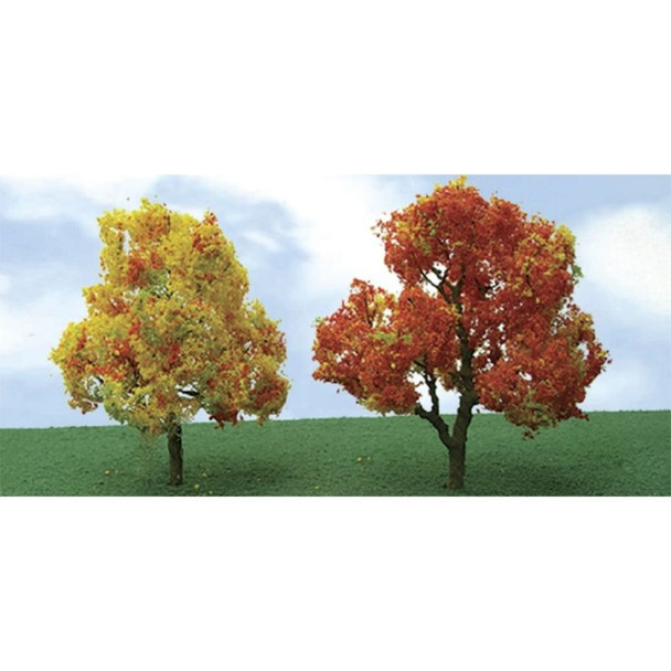 JTT 592319 - Pro-Elite Trees: Deciduous Autumn 3 - 3.5" - 2pcs    - HO Scale