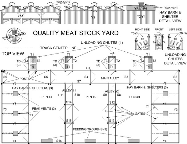 N Scale Architect 10703 - Quality Meat Stock Yard  - N Scale Kit