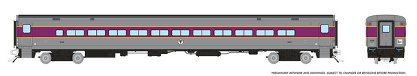 Rapido 128546 - Comet Commuter Car Massachusetts Bay Transportation Authority (MBTA) 340 - HO Scale