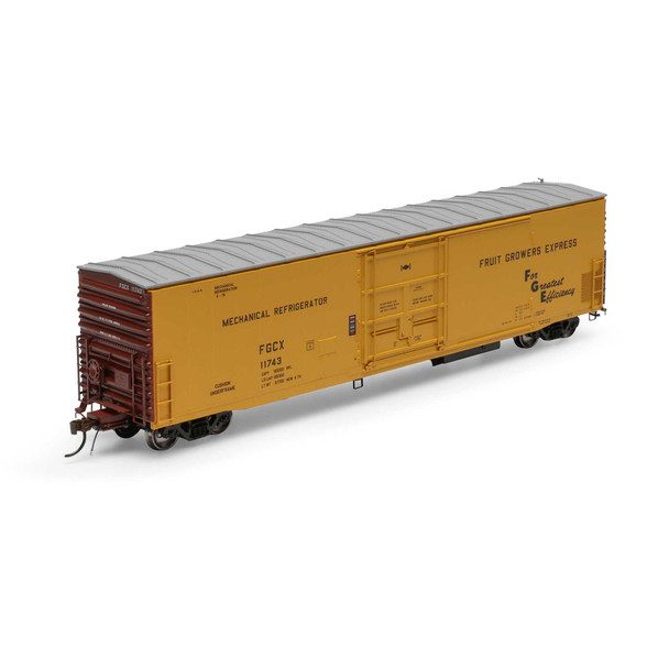 Athearn Genesis 1138 - 57' FGE Mechanical Reefer w/ Sound Fruit Growers Express (FGCX) 11743 - HO Scale