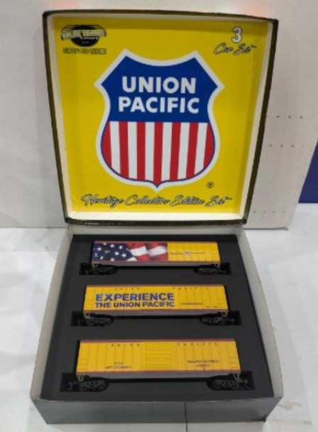 Value Trains USA HO10067 - ACF 50'6" Boxcar Union Pacific (UP) Heritage Fleet - 3 Car Set - HO Scale