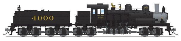 PRE-ORDER: Broadway Limited 7814 - Class D 4-truck Shay w/ DCC and Sound Southern (SOU) 4000 In-Service Paint - HO Scale