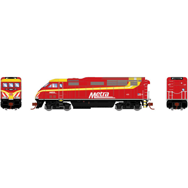 Athearn 15402 - EMD F59PHI w/ DCC and Sound Metra (METX) 425  Rock Island Heritage - N Scale