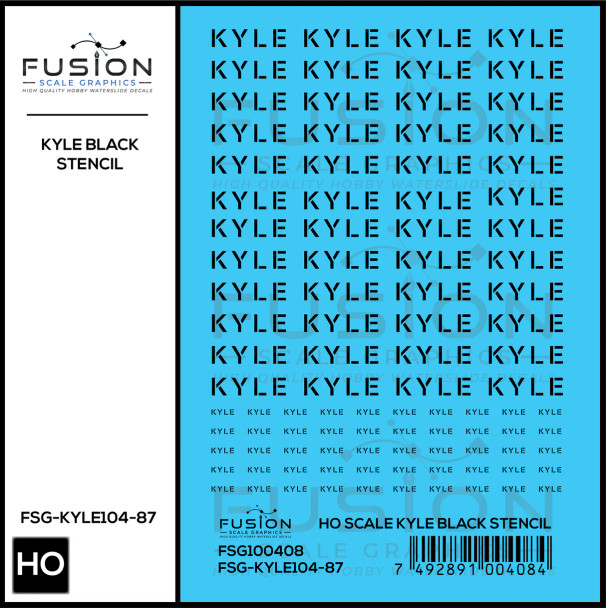 Fusion Scale Graphics KYLE104-87 - KYLE Freight Car Stencil Patch Decal Set  - HO Scale