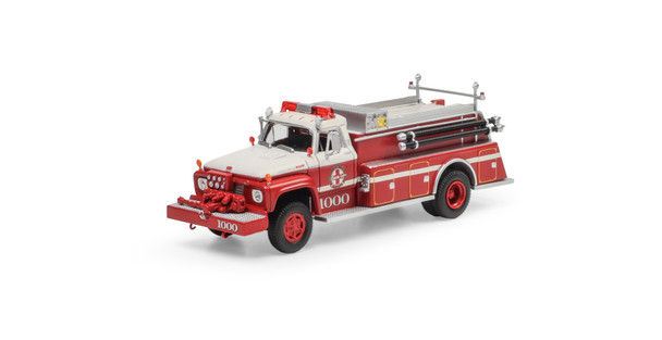 Athearn 4571 - Ford F-850 Fire Truck, Santa Fe #1000  - HO Scale