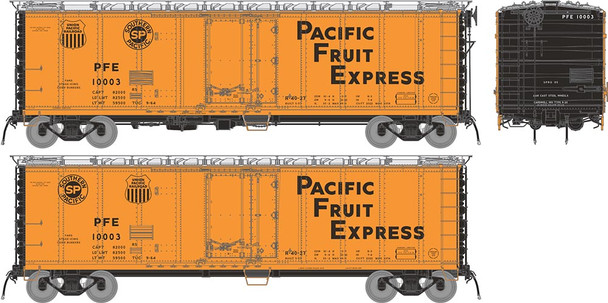 Rapido 196003A-10292 - R-40-27 Reefer 1961 Scheme Pacific Fruit Express (PFE) 10292 - HO Scale