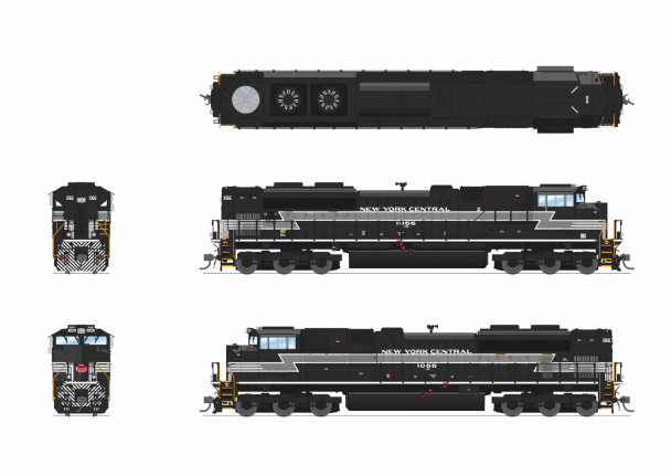 PRE-ORDER: Broadway Limited 9782 - EMD SD70ACe Paragon4 Sound/DC/DCC, Smoke Norfolk Southern (NS) 1066 NYC Heritage - HO Scale