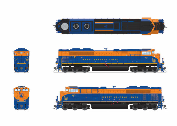 PRE-ORDER: Broadway Limited 9785 - EMD SD70ACe Paragon4 Sound/DC/DCC, Smoke Norfolk Southern (NS) 1071 CNJ Heritage - HO Scale