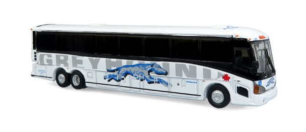 Iconic Replicas 160-0570 - MCI D4505 Coach: Greyhound Canada Shadow Trim  - N Scale