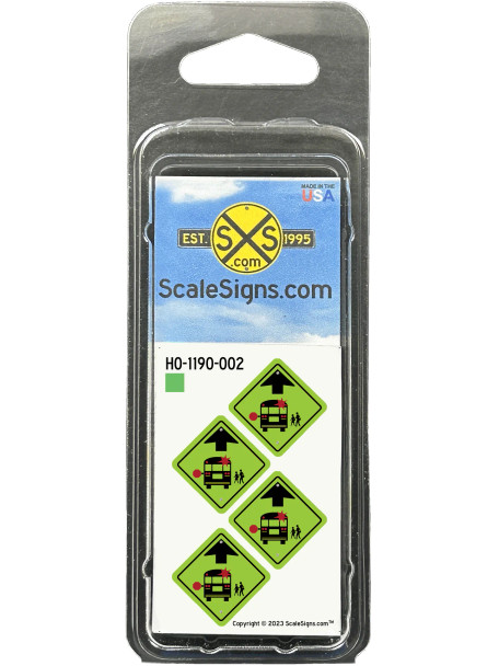 ScaleSigns HO-1190-002 - Bus Stop Ahead  - HO Scale