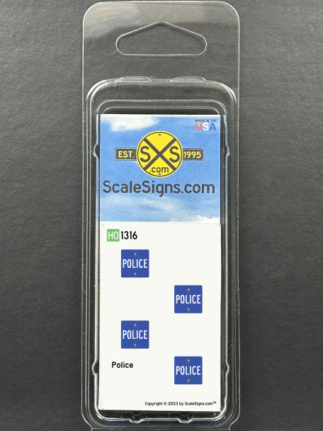 ScaleSigns HO-1300-016 - Police  - HO Scale