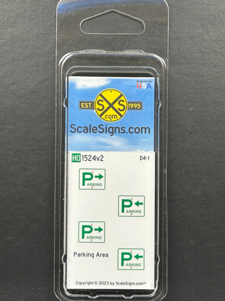 ScaleSigns HO-1500-024-v02 - Parking Area v2  - HO Scale