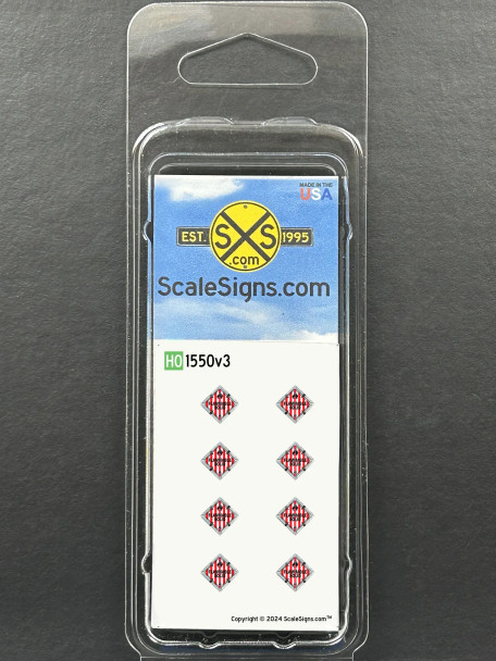 ScaleSigns HO-1550-003 - Flammable Solid Placard  - HO Scale