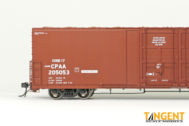 Tangent Scale Models 34015-08 - “Original 7-1969” Thrall 5,880CuFt 60′ Double Plug Door Box Car Canadian Pacific (CPAA) 205071 - HO Scale