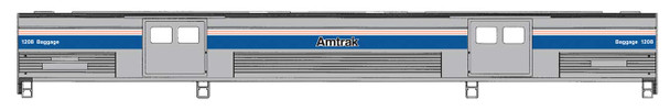 Walthers Proto 920-13079 - 73' Budd Baggage Car Amtrak (AMTK) Phase IV 1208 - HO Scale