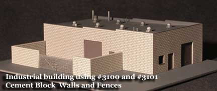 Fine N-Scale Products FNA-3101 - Concrete Block Fence 300 Lineal Ft 8 Ft High  - N Scale