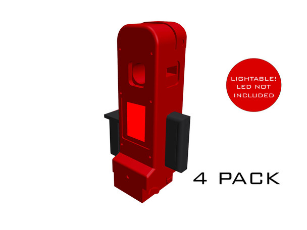 Wallace Locomotive Works SCAL-011A - Scal-EOT Style 2 Orange 4 Pack  - HO Scale