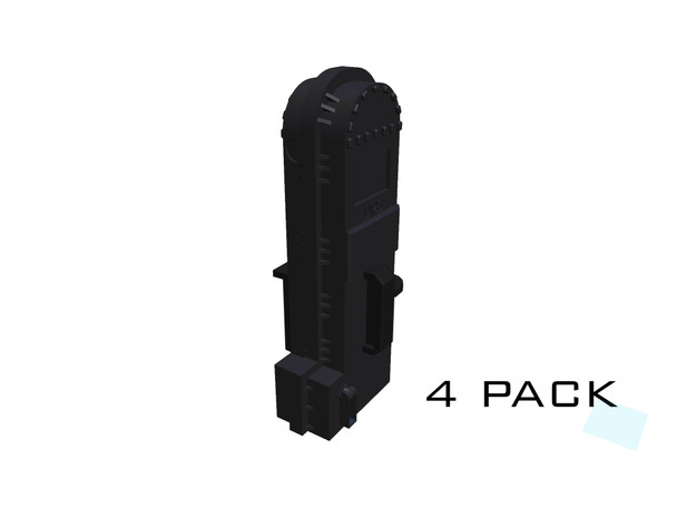 Wallace Locomotive Works SCAL-012A - Scal-EOT DPS-200 Black. 4 Pack  - HO Scale